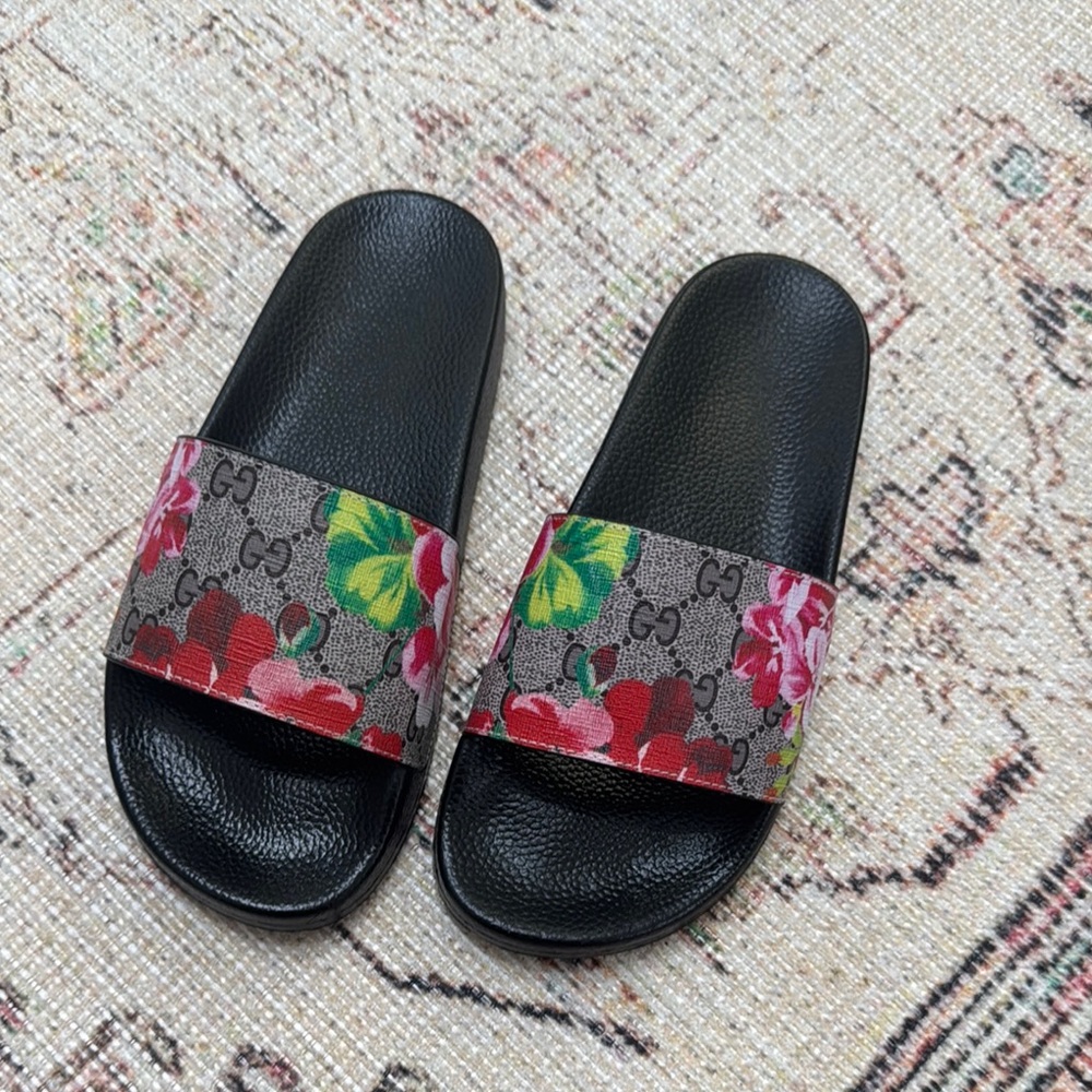 Gucci Floral Slide Sandals